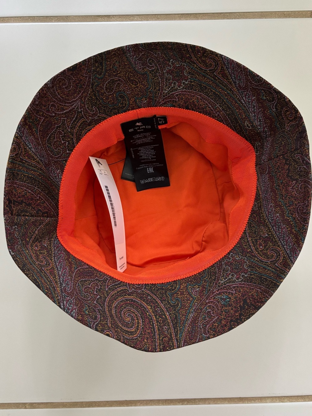 Etro Paisley Print Bucket Hat Size 57 Like New - Picture 4 of 11